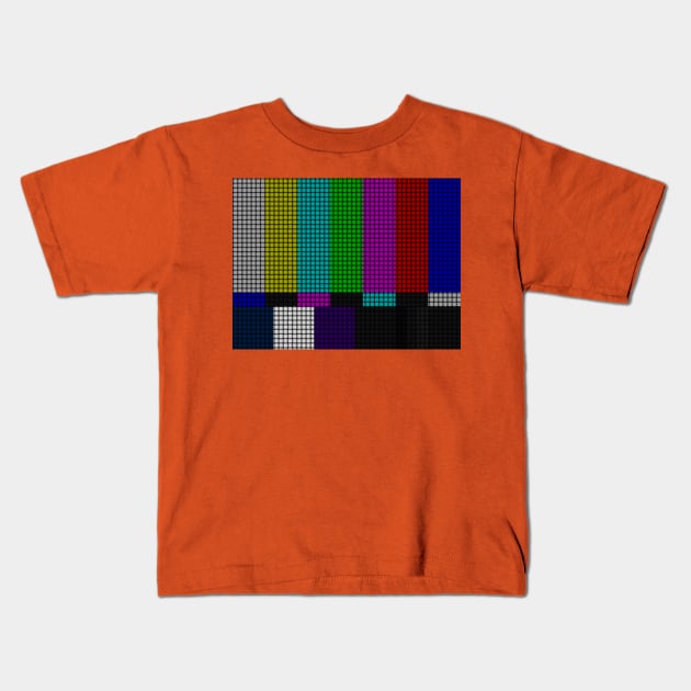 TV Color Bars Kids T-Shirt by Historia